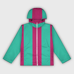 Ветровка с капюшоном женская Color turquoise pink, цвет: 3D-белый