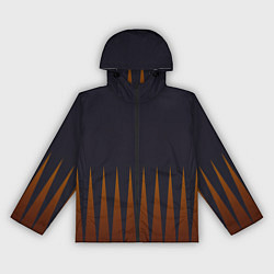 Ветровка с капюшоном женская Костер ночной осенний, цвет: 3D-черный