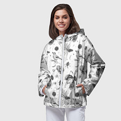 Ветровка с капюшоном женская Сойка в Бузулукском бору, цвет: 3D-белый — фото 2
