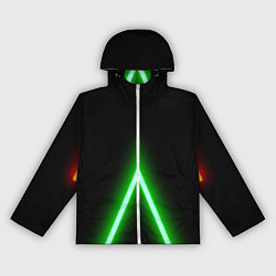 Ветровка с капюшоном женская Color neon green, цвет: 3D-белый