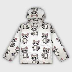 Ветровка с капюшоном женская Много енотов, цвет: 3D-белый