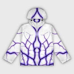 Ветровка с капюшоном женская Color white purple, цвет: 3D-белый