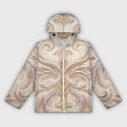 Женская ветровка Перламутровый орнамент с перьями