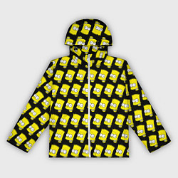 Ветровка с капюшоном женская Барт Симпсон: узор, цвет: 3D-белый