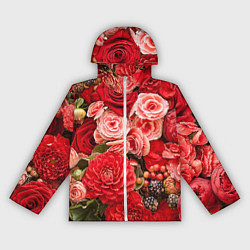 Ветровка с капюшоном женская Ассорти из цветов, цвет: 3D-белый