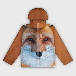 Ветровка с капюшоном женская Взгляд лисы, цвет: 3D-белый