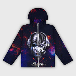 Ветровка с капюшоном женская Love pirate station, цвет: 3D-белый