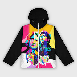 Ветровка с капюшоном женская The Beatles: Poly-art, цвет: 3D-белый