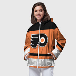 Ветровка с капюшоном женская Philadelphia Flyers, цвет: 3D-белый — фото 2