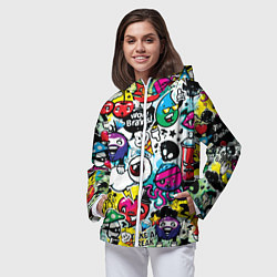 Ветровка с капюшоном женская Bombing, цвет: 3D-белый — фото 2