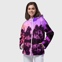 Ветровка с капюшоном женская Hawaii dream, цвет: 3D-белый — фото 2