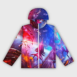 Ветровка с капюшоном женская Mass effect, цвет: 3D-белый