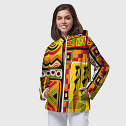 Ветровка с капюшоном женская Африка, цвет: 3D-белый — фото 2